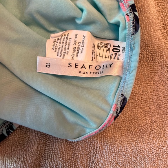 Sea Foley bikini, multicoloured blue, and pink bikini minimal signs of wear - Picture 3 of 4